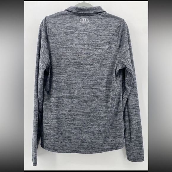 Under Armour | Women’s Large Grey Heat Gear Quarter Zip |‎ Pullover, Lightweight - Picture 3 of 5